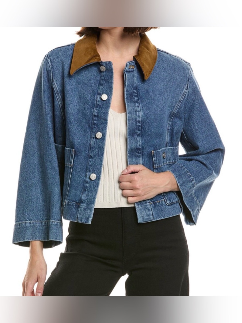 NWT Frame Mini Denim Swing Jacket Medium